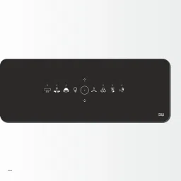 twtss 3W 8|6 Modular, 1AC, 6Lights, 1Fan+Regulator, Colour Black. Smart Switch-2