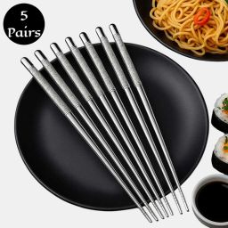Cooking, Decorative, Eating, Training Stainless Steel Chinese, Japanese, Korean, Vietnamese Chopstick-image-64