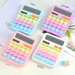 varni enterprise Colorful Candy Calculator,Mechanical Calculator Cute 12 Digit Large LCD Display Colorful Candy Calculator,Mechanical Calculator Cute 12 Digit Large LCD Display FinancialCalculator image 5