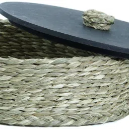 Sabai Grass Simmer Joys - Round with lid Grass Fruit & Vegetable Basket-image-83
