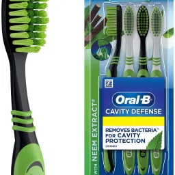 Cavity Defense Neem, Value pack of 4, Multicolour Soft Toothbrush-0