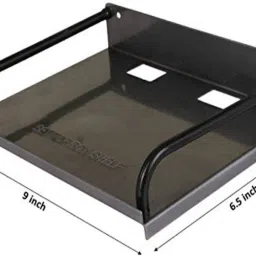 go hooked DTH Stand/Router Stand, Wall Mount (Ideal for All Type Set Top Box) Plastic 0 Shelf Bracket image 2
