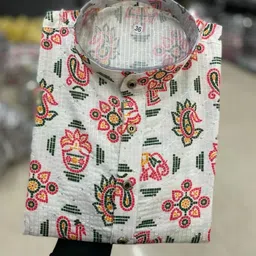 foxdx Men Printed Cotton Blend Straight Kurta-picture-22