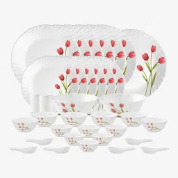 Pack of 35 Opalware Novo Collection Radiant Curves Dinner Set-image-83