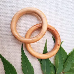 Neem Wood Teethers for Baby Set of 2 for 3 Months Baby (Neem Wood Ring Teethers) Teether-4