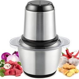 250W Stainless Steel Electric Meat Grinders with Bowl 250 W Food Processor-17