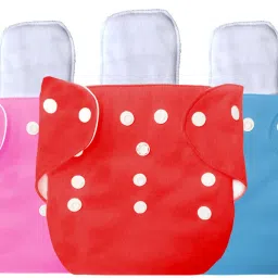 Reusable Combo-3 Cloth Diaper with White Insert pad-01 Changing Station-1