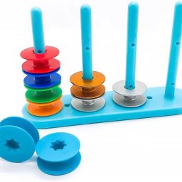 Magnetic Bobbin Holder Stand for Sewing Machines-4 Columns Organizer Rack for Bobbin Case-picture-15