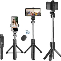ANY KART Bluetooth Remote Camera Remote Control Selfiesticks Wireless Selfie Stick Tripod Tripod Kit, Monopod, Tripod, Tripod Bracket image 4