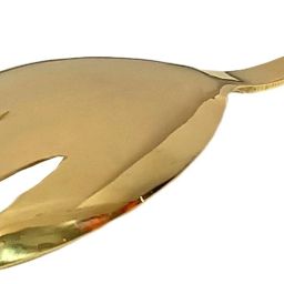 a & h enterprises Salad Server Fork with long handle for Serving on Dining Table/Kitchen Brass Serving Fork image 4
