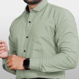 Men Regular Fit Solid Button Down Collar Formal Shirt-image-63