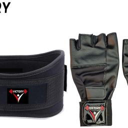 Ultra Gym Belt ( L ) Size & Premium Gym Glove Fitness Accessory Kit Kit-image-52