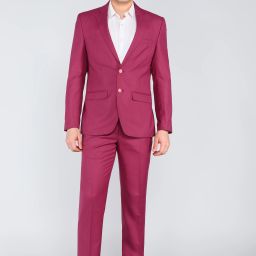 Men SB2 PLATINUM SLM FT SUIT 2PC-NOTCH 7CM Solid Suit-16