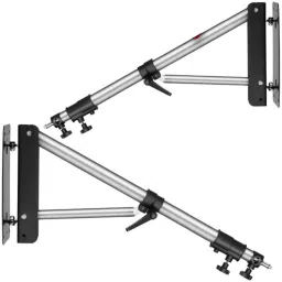 MVPRO 2pcs Wall Mounting Boom Arm with Triangle Base for Photography Metal- Aluminum Tripod Kit-image-58