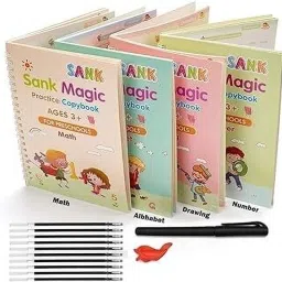 Magic Practice Copybook, (4 Book + 10 Refill+ 1 Pen +1 Grip) ALNR307-image-6