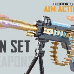 magicwand Plastic Musical Army Machine Gun with Vibration image 5