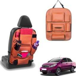 Peepsstore pack of 1 Tan,Orange colour car organizer bags for Manza 2009 Car Multi Pocket-image-81