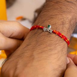 Bracelet rakhi@radhe Silver Bracelet Set-image-1