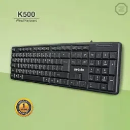 zebion 3 IN 1 COMBO - KEYBOARD,RGB MOUSE,USB HUB Wired USB Standard Desktop Keyboard Compatible with Desktop, Laptop, Mac image 2