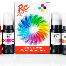 R C Print GI73 Compatible Refill Ink for G570 / G670 printer Black + Tri Color Combo Pack Ink Bottle image 2