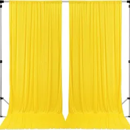 VRITASH 4X10ft SET OF 2 Yellow Background Backdrop Indoor Outdoor YouTube Videos Reflector-image-26