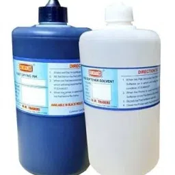 Violet Fast Drying Ink & Ink Softner 1 ltr combo Stamp Pad Ink-12