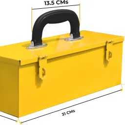 plantex Metal Tool Box for Tools/Tool Box for Home and Garage Box Without Tools(Yellow) Tool Box Tray Tool Box image 2