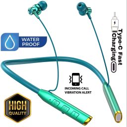 N80 Vibration Alert 48 Hours Playtime Cancellation Waterproof Neckband B98 Bluetooth Headset-19
