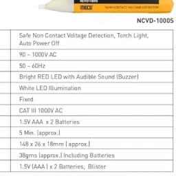 meco MECONCVD1000S Digital Voltage Tester image 3