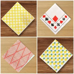 Printed Tissue Paper 3 Ply (25 Pulls Per Pack) | Pack of 4 Printed Tissues Multicolor Paper Napkins-image-55