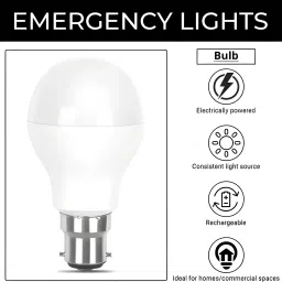 frony Emergency 12W Inverter LED Bulb with 2000mAh Rechargeable Battery Pack of 3 B326 4 hrs Bulb Emergency Light image 3