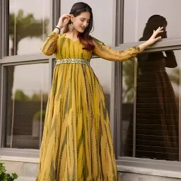 Printed Georgette Stitched Anarkali Gown-image-43