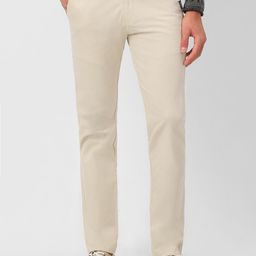 urbano fashion Men Slim Fit Cream Cotton Blend Trousers-picture-21