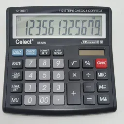 celect CT- 55N 12 Digit Calculator with Large Display and Sturdy Design for Office BasicCalculator image 3