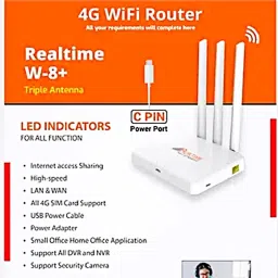 Realtime W8+ Home 5G Router 2.4 GHz 100 Mbps Wifi Speed Single Band Internal & External Antenna MiFi (Sim Based) image 4