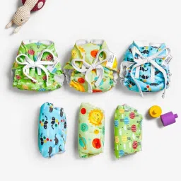 Dry Feel Langot - Pack of 6- Organic Cotton Padded Nappy/Langot-20