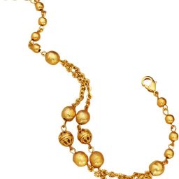 Bracelet Premium Gold-Plated Rakhi Bracelet – Elegant Beaded Design for Brother Gold Belt Set-image-94