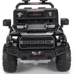 POBO BLACK 4 Motors 4x4 (1-8Yrs), Remote control, USB player. Jeep Battery Operated Ride On-image-57