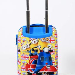Small Cabin Suitcase (16 inch) 4 Wheels - Minion’s Scooter Printed Pattern Suitcase | Kids Trolley Bag - Multicolor-image-72
