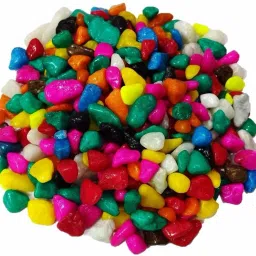 Gems and Crafts Multi-Color Home, Garden and Aquarium Decor Pebbles 480 gm Small Painted Asymmetrical Marble Stone-image-42