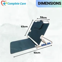 complete care Adjustable Bed Back Rest, Portable Back Support for Bed with Soft Cushion Back / Lumbar Support image 2