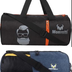20 L Gym Duffel Bag - GYM DUFFLE BAG FOR INDOOR OUTDOOR SPORTS - Black, Black, Blue-image-92