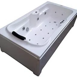 Elegant 6 Ft Jacuzzi Bathtub with Bubble Bath, Back Massage & Side Panel - White Free-standing Bathtub-image-81
