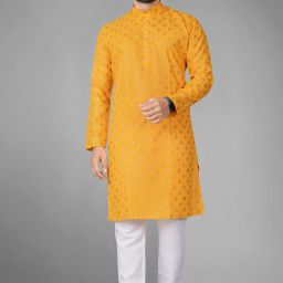 Men Printed Cotton Blend Straight Kurta-image-85