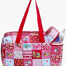 Diaper Bag with Insulated Bottle Warmer - Red Diaper Bag-image-99