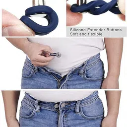 morel Adjustable Elastic Waist Buttons for Jeans (Pack of 3) Combo Zipper Pull-picture-24