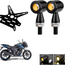 Tail Tidy Number Plate Holder With Mini Indicator for Bajaj Pulsar 150 Bike Fairing Kit-image-72