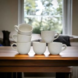 Pack of 6 Ceramic White Tea/Coffee Cup Set - 170 ML Each-image-62
