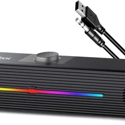 Frontech 1.0 USB with AUX | LED Lights| Volume Control | PC, Mobile SPK-0009 10 W Laptop/Desktop Speaker-23