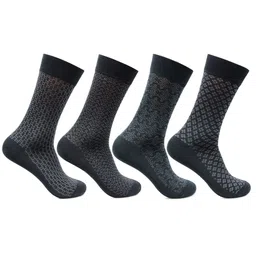 Bonjour Men Pack of 4 Multicoloured Patterned Above Ankle-Length Socks-21
